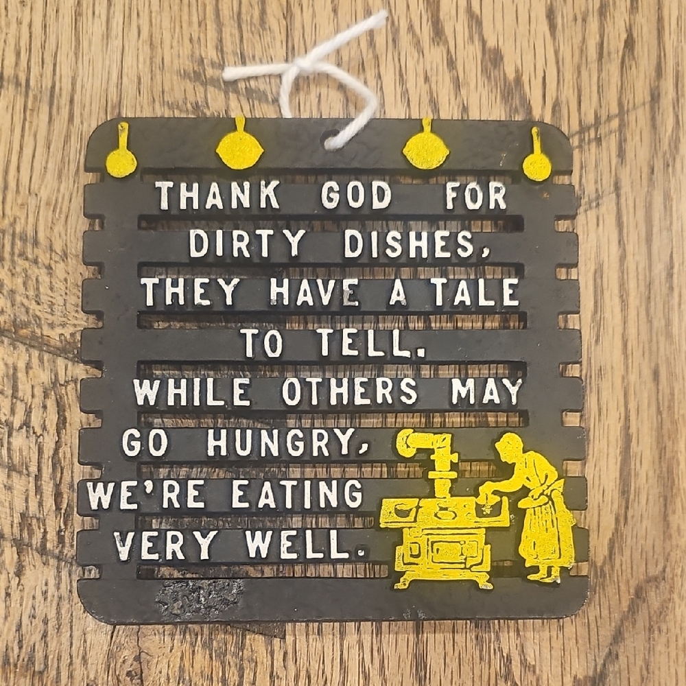 Charming Black and Yellow Kitchen Sign